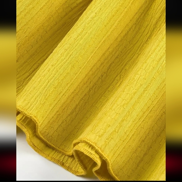 3/$30 Yellow Women's Peplum Top - Picture 6 of 8